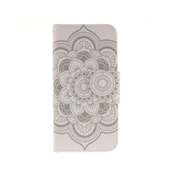 iPhone 8 / iPhone 7 Leder Tasche Wallet - Mandala Flowers