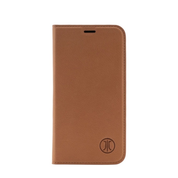 JT Berlin - iPhone 13 Pro Max Echtleder Bookcase Hülle Tegel (10757) - Braun (Cognac)