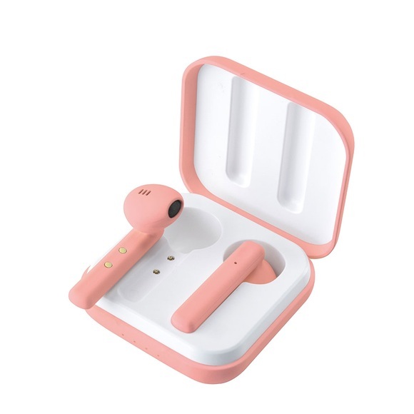 Ledwood - Kabellose Mini Bluetooth 5.0 + ERD In-Ear Sport Kopfhörer Headset (M1011-TWS-PIN) + Lade Case (300mAh) - Rosa