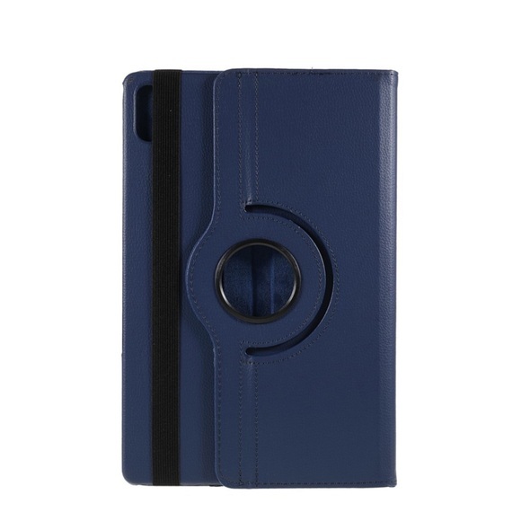 Lenovo Tab P12 Pro Leder Flipcase Tasche + 360 Grad Drehfunktion Litchi Look - Blau