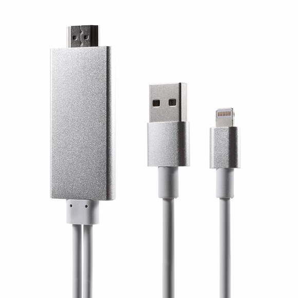 Lightning auf HDMI 1080p HDTV Adapter Kabel für Apple iPhone / iPad - Silber