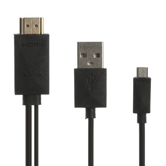 MHL Micro USB auf HDMI 1080p Adapter Kabel für Smartphones - Schwarz