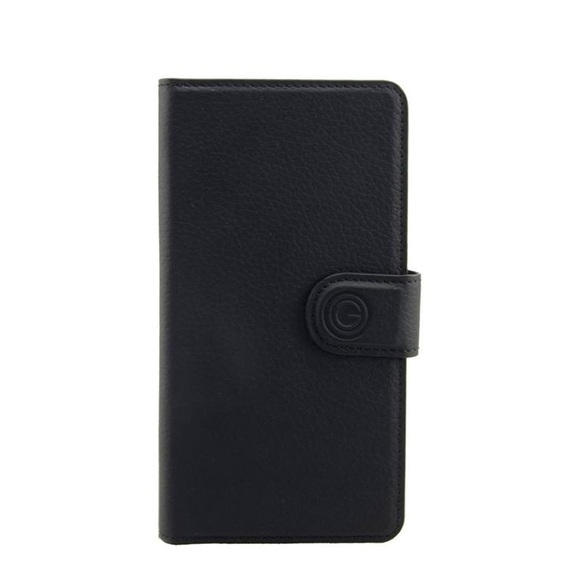 Mike Galeli - 2in1 iPhone 12 Pro Max Echtleder Magnet Wallet Case Tasche Flip Cover (JOSSIP12_6.7-M01) - Schwarz