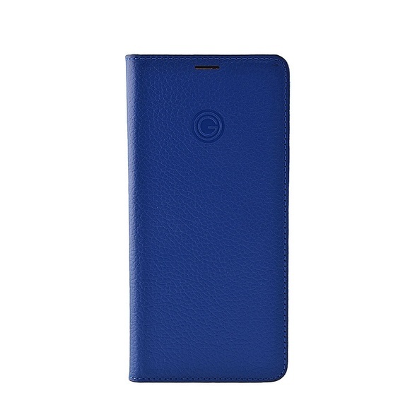 Mike Galeli - Samsung Galaxy A12 Echtleder Book Case Tasche Flip Cover Hand Made (MARCA12-M03) - Blau