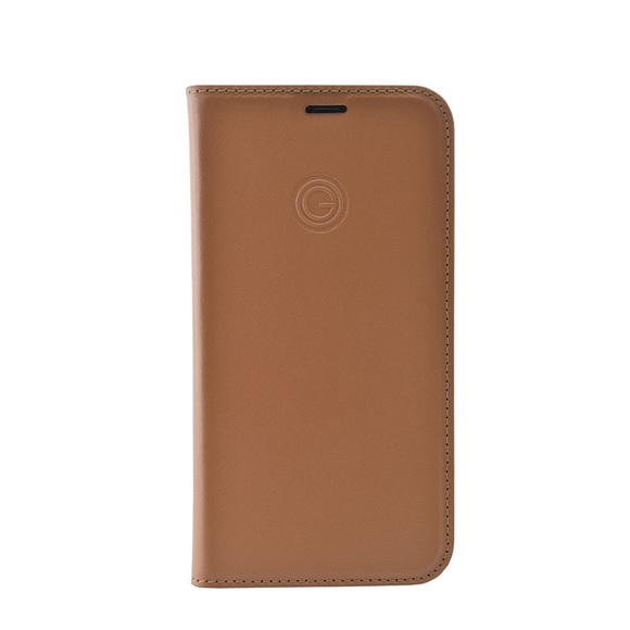 Mike Galeli - iPhone 11 Echtleder Book Case Tasche Flip Cover Hand Made (MARCIPXIR-M15) - Cognac