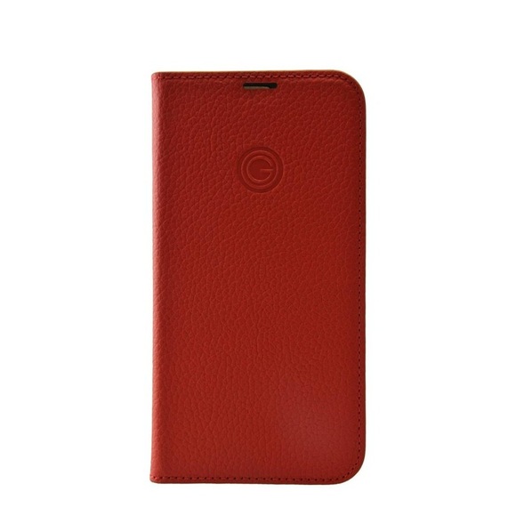 Mike Galeli - iPhone 13 Pro Echtleder Book Case Tasche Flip Cover Hand Made (MARCIP13PRO-M04) - Rot