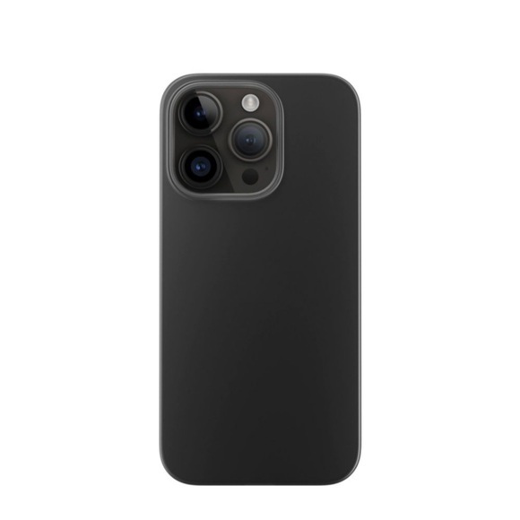 Nomad - iPhone 14 Pro Hardcase Hülle Super Slim (NM01258285) - Schwarz / Transparent (Matt)