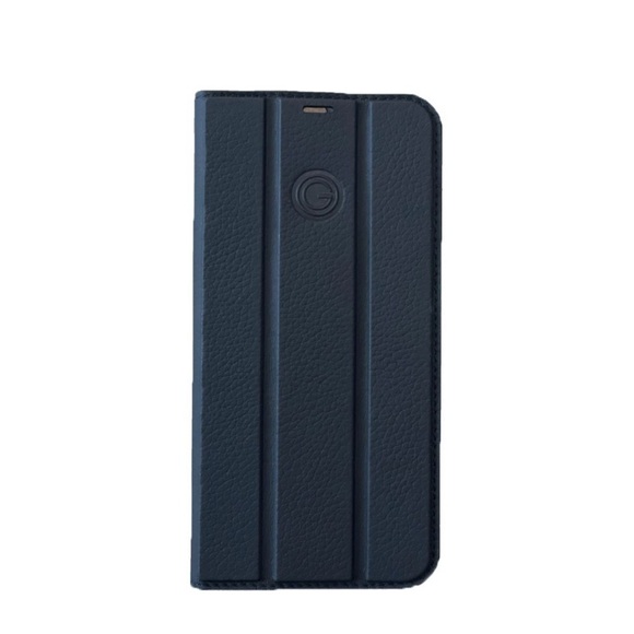 Mike Galeli - iPhone 13 Faltbare Echtleder Book Case Tasche Flip Cover Hand Made (MARCfaltIP13-M01) - Schwarz