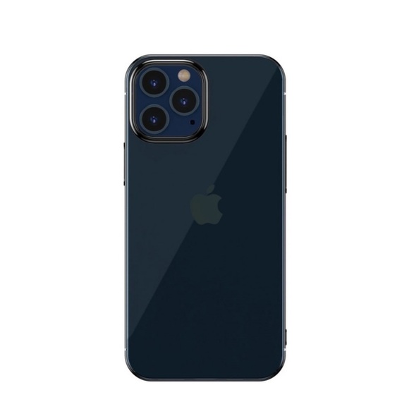 Baseus - iPhone 12 / iPhone 12 Pro Hardcase Hülle Glitter Case Ultra Thin 1.0 mm - Schwarz / Transparent