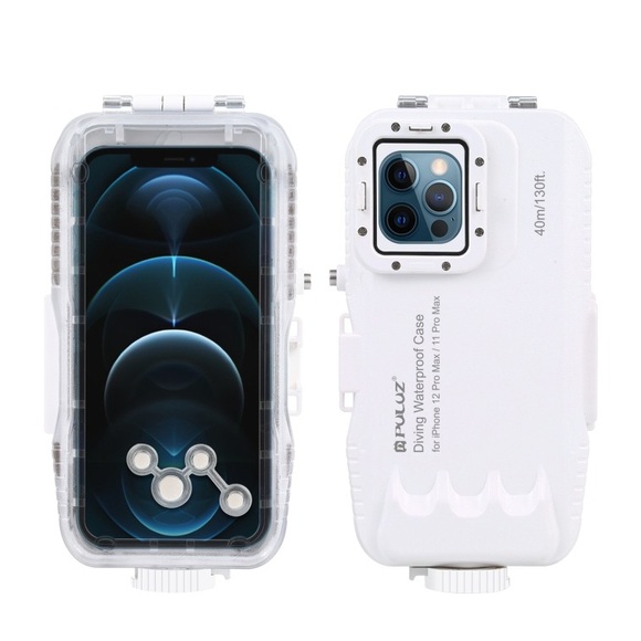 Puluz - iPhone 12 Pro Max / iPhone 11 Pro Max Unterwasser Case Hülle Taucher Schutzgehäuse (40m)