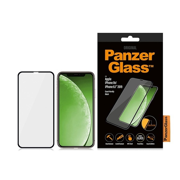 PanzerGlass - iPhone 11 Panzer Glas Display Schutzfolie Case Friendly mit Rahmen (2665) - Schwarz