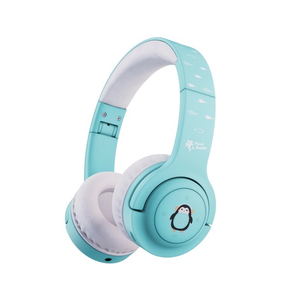 Planet Buddies - Kinder Kopfhörer 3.5mm On-Ear 85dB mit Begrenzter Lautstärke (PBPGHPW) - Pepper the Penguin