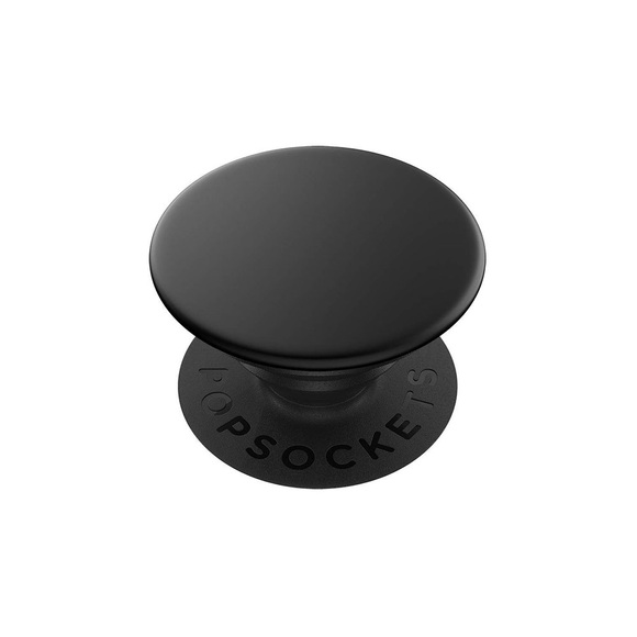 Popsockets 800857 Black Aluminum - Handy Griff und Ständer (Schwarz)