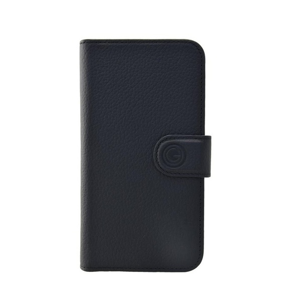 Mike Galeli - 2in1 iPhone 13 Pro Echtleder Magnet Wallet Case Tasche Flip Cover (JOSSIP12PRO-M01) - Schwarz