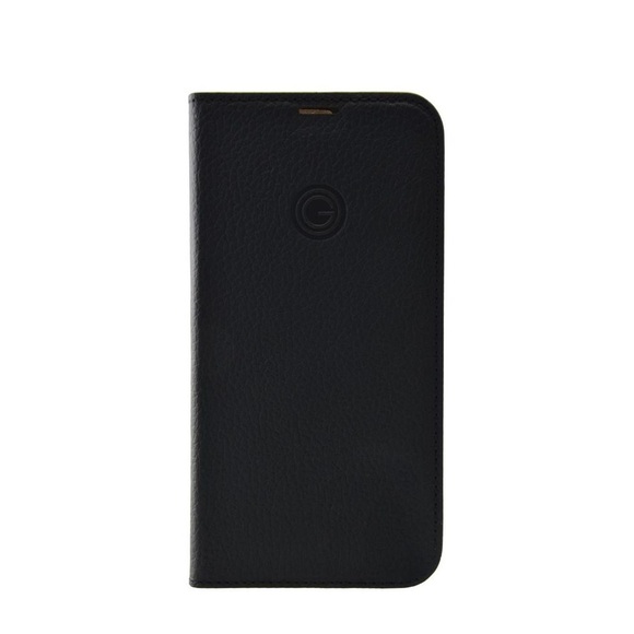 Mike Galeli - iPhone 13 Mini Echtleder Book Case Tasche Flip Cover Hand Made (MARCIP13MINI-M01) - Schwarz