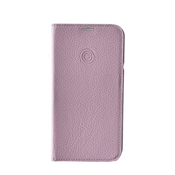 Mike Galeli - iPhone 14 Plus Echtleder Book Case Tasche Flip Cover Hand Made (MARCIP14MAX-M02) - Rosa