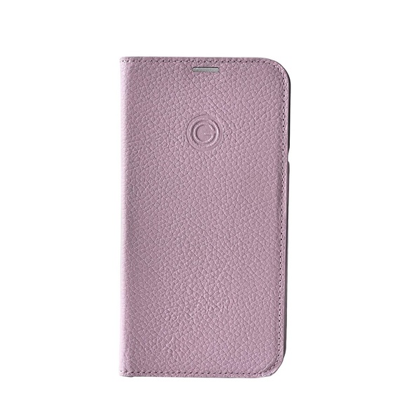 Mike Galeli - iPhone 14 Pro Echtleder Book Case Tasche Flip Cover Hand Made (MARCIP14PRO-M02) - Rosa