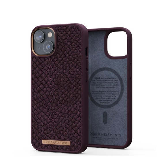Njord by Elements - iPhone 14 MagSafe Lachsleder Hülle (NA41SL03) - Rust