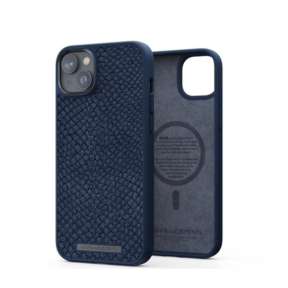 Njord by Elements - iPhone 14 Plus MagSafe Lachsleder Hülle (NA42SL01) - Blau