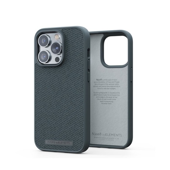 Njord by Elements - iPhone 14 Pro Tonal Case Hybrid Stoff Hülle (NA43TN09) - Dark Grey
