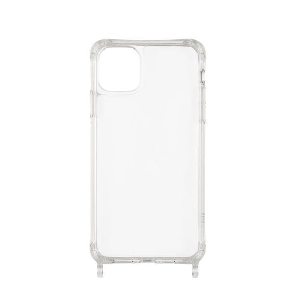 ETUUI - iPhone 11 Pro Necklace Hybrid TPU Hülle Air Cushion Fallschutz mit Ösen - Transparent