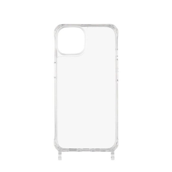 ETUUI - iPhone 13 Necklace Hybrid TPU Hülle Air Cushion Fallschutz mit Ösen (clear-13) - Transparent