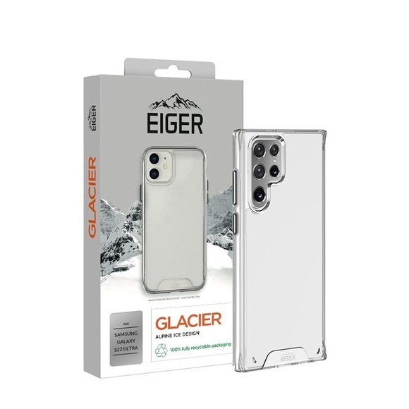 Eiger - Samsung Galaxy S22 Ultra 5G Glacier Case Hybrid Schutzhülle (EGCA00350) - Transparent
