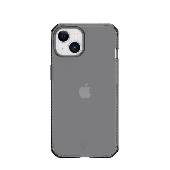 ITSkins - iPhone 14 Spectrum Clear Antimikrobielle Schutz Gummi Hülle (Fallschutz 3 Meter) - Transparent / Schwarz