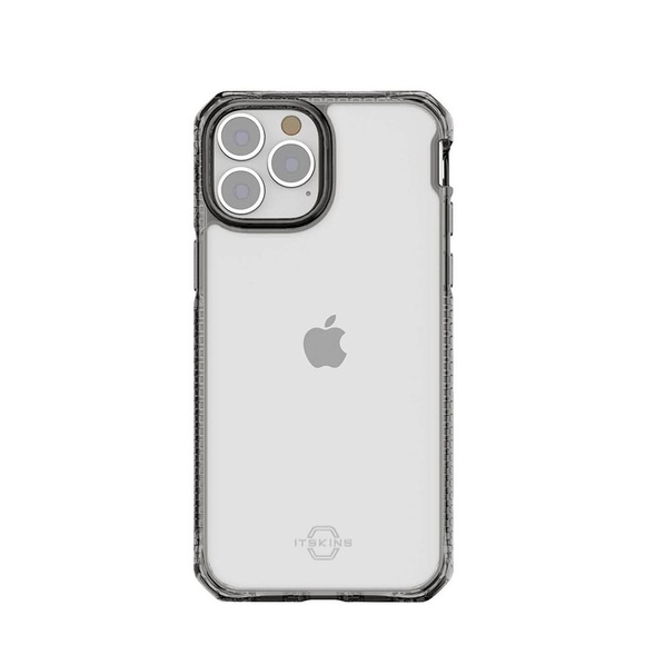 ITSkins - iPhone 13 Pro Hybrid Clear Antimikrobielle Schutz Hardcase Hülle (Fallschutz 3 Meter) - Transparent / Schwarz