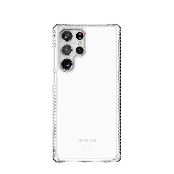 ITSkins - Samsung Galaxy S22 Ultra 5G Spectrum Clear Antimikrobielle Schutz Gummi Hülle (Fallschutz 3 Meter) - Transparent
