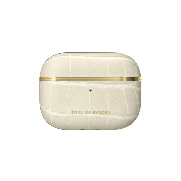 iDeal of Sweden - AirPods Pro Atelier Leder Tasche Schutzhülle Abdeckung (IDAPCSS22-PRO-395) - Cream Beige Croco