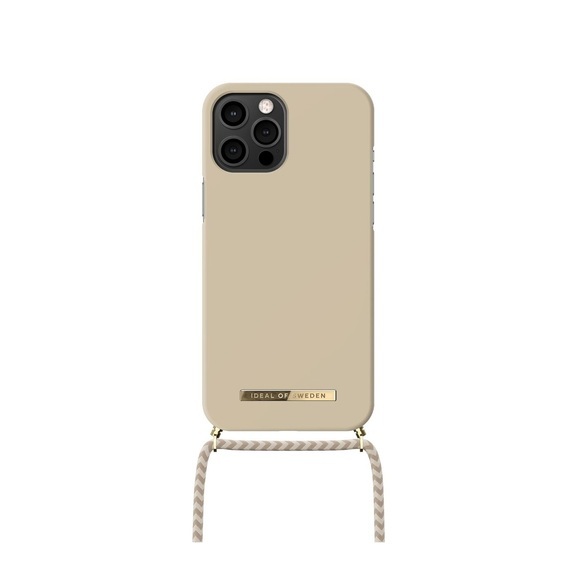 iDeal of Sweden - iPhone 12 Pro Max Necklace Case Hardcase Hülle Ordinary + Handykette (IDPNSS21-I2067-299) - Cream Beige