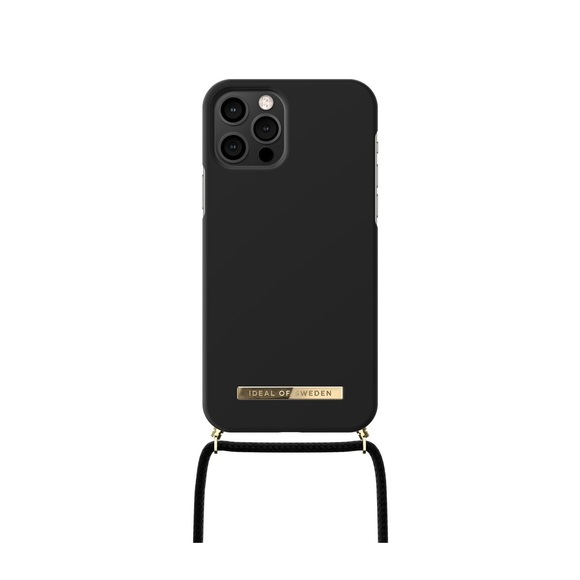 iDeal of Sweden - iPhone 12 / iPhone 12 Pro Necklace Case Hardcase Hülle Ordinary + Handykette (IDPNSS21-I2061-267) - Jet Black