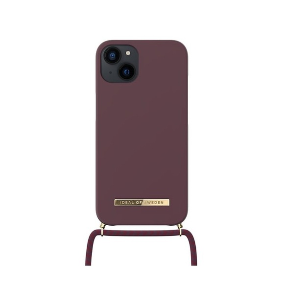 iDeal of Sweden - iPhone 13 Necklace Case Hardcase Hülle Ordinary + Handykette (IDONCAW21-I2161-323) - Deep Cherry