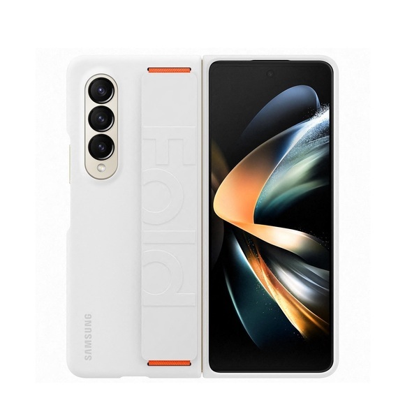 Samsung Galaxy Z Fold4 Silicone Grip Cover - White Hülle