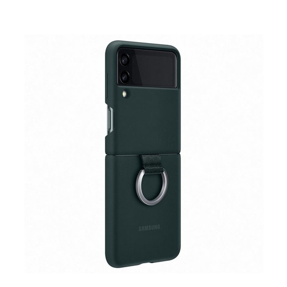 SAMSUNG Silicone Cover - Schutzhülle mit Ring (Passend für Modell: Samsung Galaxy Z Flip3 5G)