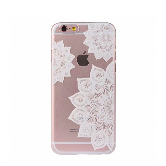 Redneck - iPhone 6 / 6S Hardcase Hülle Tri Lace Design (RNCS01536) - Transparent / Weiss