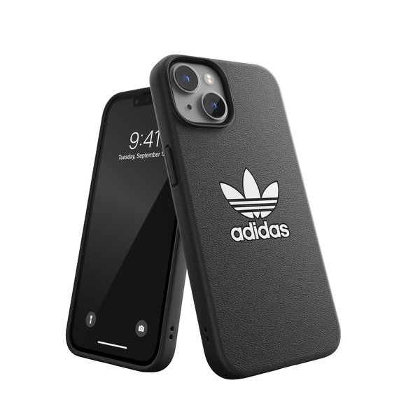 adidas Originals - iPhone 14 Moulded Case Basic Leder Hülle (50177) - Schwarz