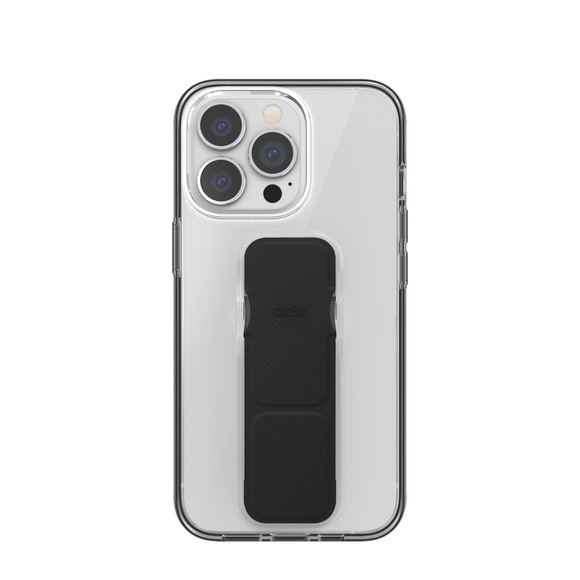 Clckr - iPhone 13 / iPhone 13 Pro Antibakterielle Hardcase Hülle Gripcase Clear (47446) - Schwarz / Transparent