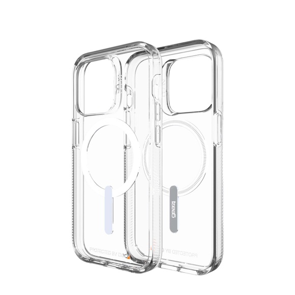 Gear4 (by Zagg) - iPhone 14 Pro Antibakterielle MagSafe Schutzhülle Crystal Palace Snap D3O aus Recycelten Materialien (702010017) - Transparent