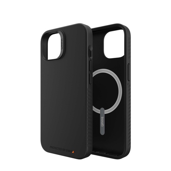 Gear4 Rio Snap - Hintere Abdeckung für Mobiltelefon - kompatibel mit MagSafe - 50 % recycelter Kunststoff - Schwarz - für Apple iPhone 14