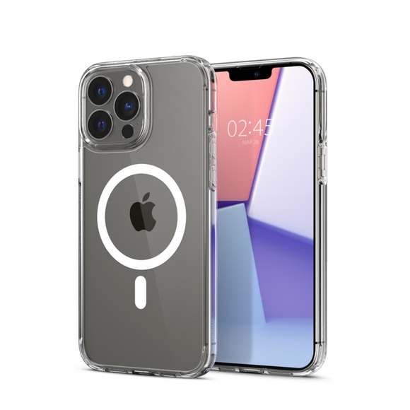 Spigen - iPhone 13 Pro Max MagSafe Ultra Hybrid MagFit Case Hülle (ACS03210) - Transparent / Weiss