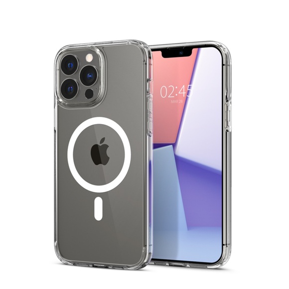 Spigen - iPhone 13 Pro MagSafe Ultra Hybrid Mag Case Hülle (ACS03267) - Transparent / Weiss