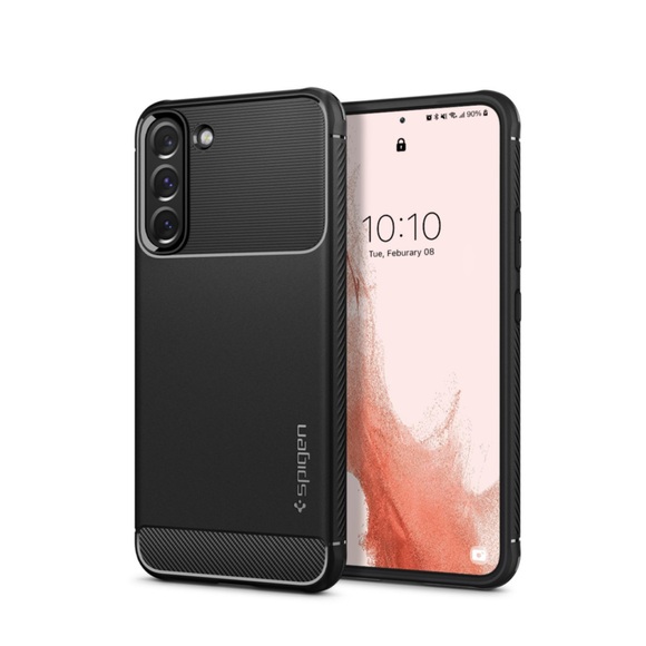 Spigen - Samsung Galaxy S22 5G Rugged Armor Hybrid Case Hülle (ACS03988) - Schwarz (Matt)