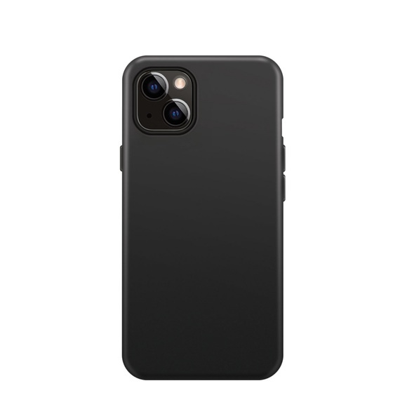 XQISIT - iPhone 14 Plus Antibakterielle Silikon Case Hülle (50435) - Schwarz