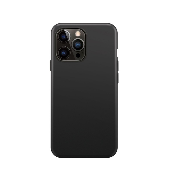XQISIT - iPhone 14 Pro Antibakterielle Silikon Case Hülle (50434) - Schwarz