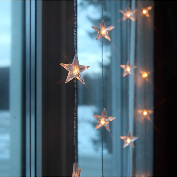 LED-Lichtervorhang Star 50-flammig