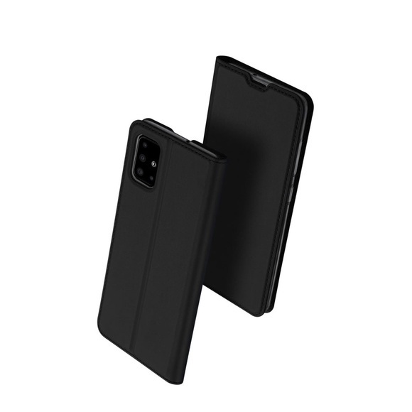 Dux Ducis - Samsung Galaxy A71 Flip Wallet Cover Leder Tasche - Schwarz