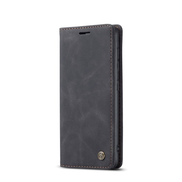 Caseme - Samsung Galaxy S20 Ultra Leder Tasche Flip Wallet Etui mit Kartenfächern - Schwarz
