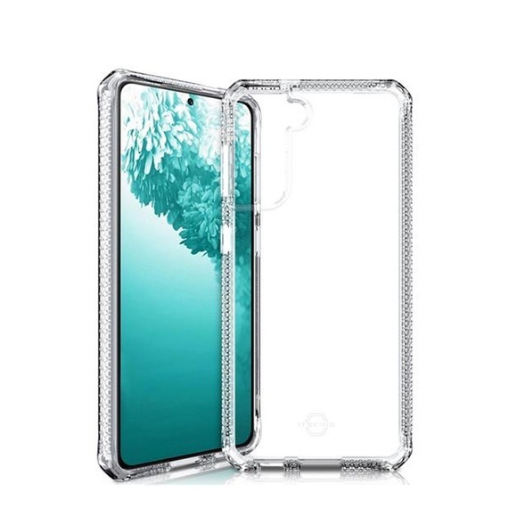 ITSkins - Samsung Galaxy S21+ Plus 5G Spectrum Clear Antimikrobielle Schutz Gummi Hülle (Fallschutz 3 Meter) - Transparent